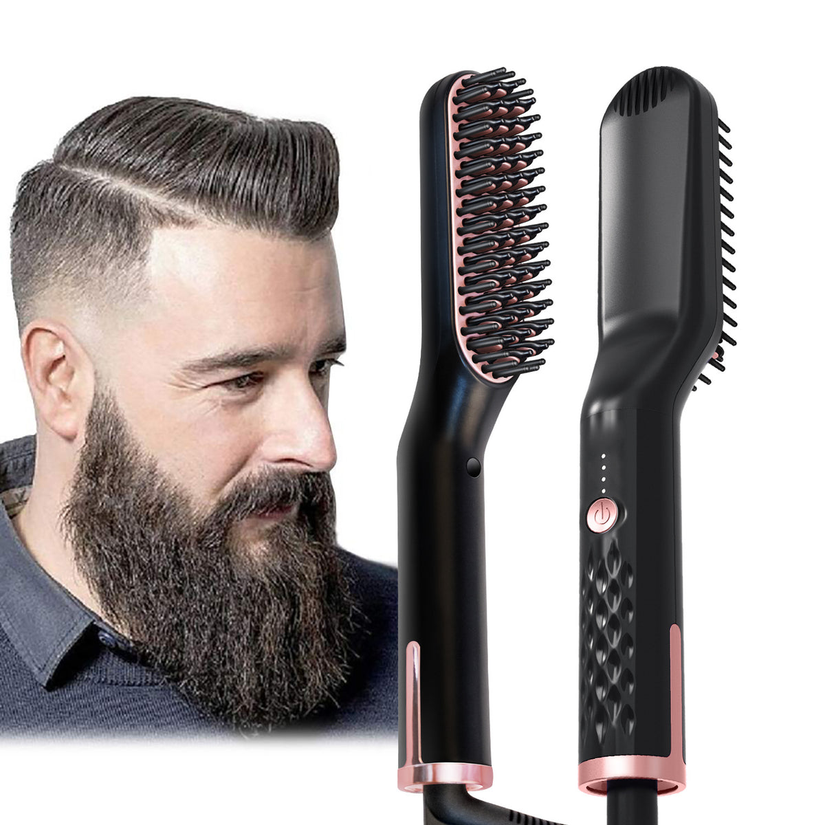 BabyBasnong Men's multi-function straight hair comb