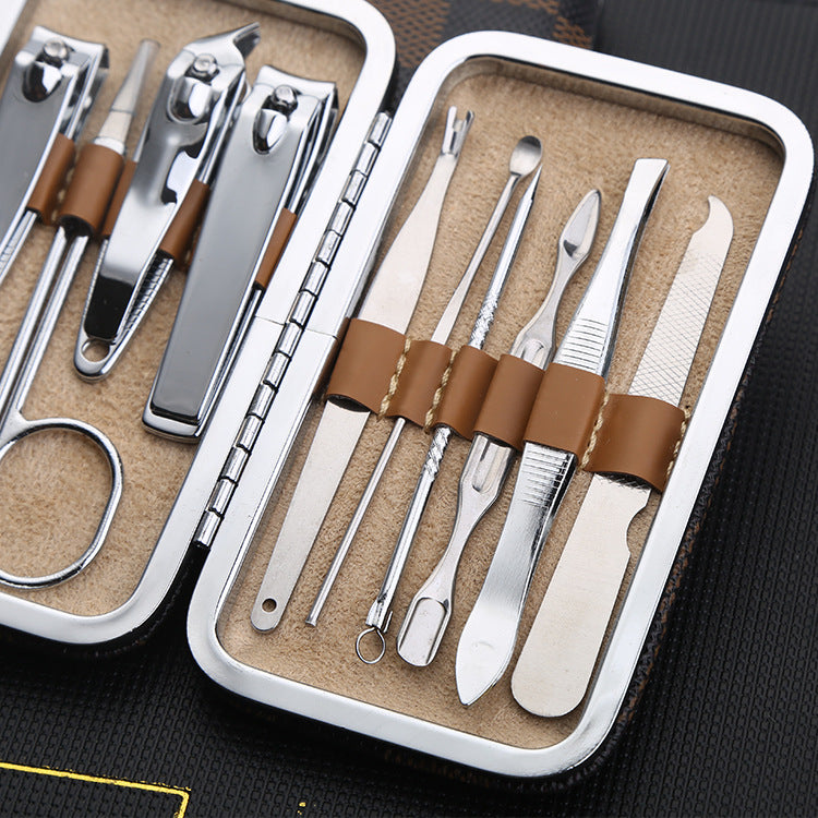 Checkered 10-piece set nail set