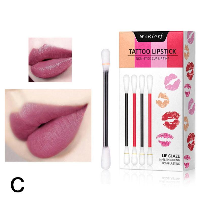Tatto lipstick Cotton Swab Cigarette Case Lip Glaze