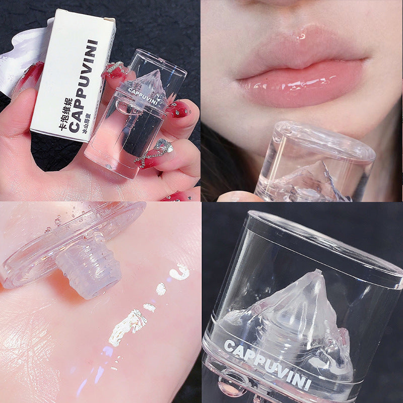 Cappuvini Iceberg Lip Gloss Balm Glass Clear Oil