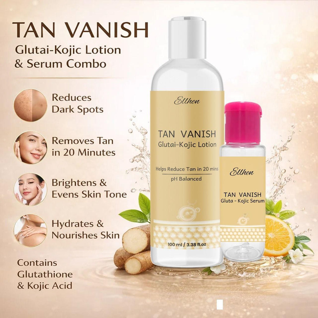 Euhen Tan Vanish Glutai Kojic Lotion and Gluta Kojic Serum 100 ml