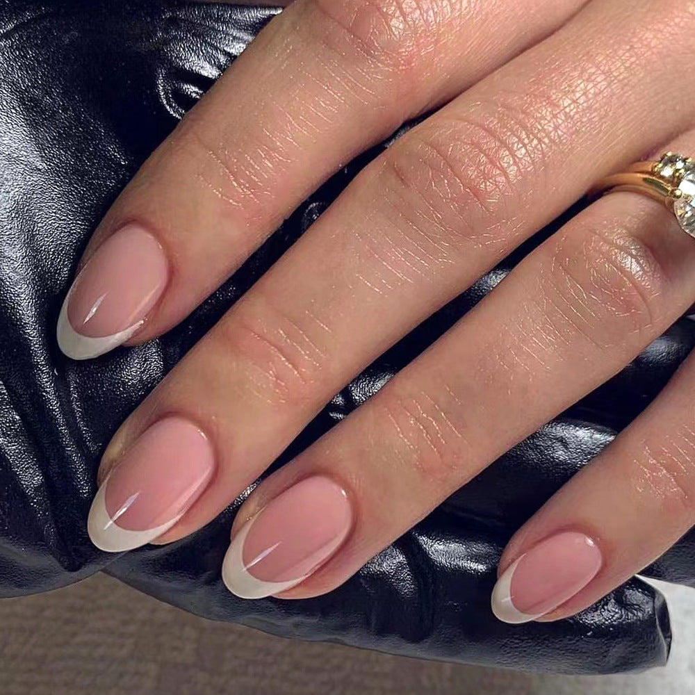 Classic French White Edge Patch Short Pointed Short Wear Nail Nail Tips