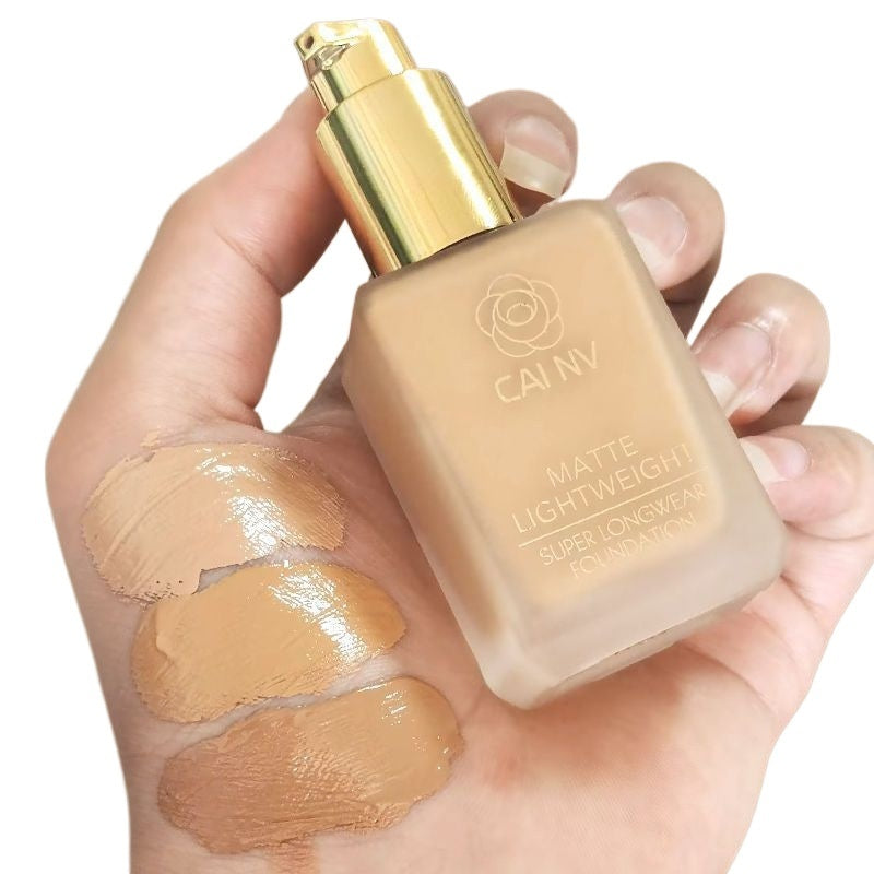 Cai NV Liquid Foundation Wheat Black Leather White Blend Agent