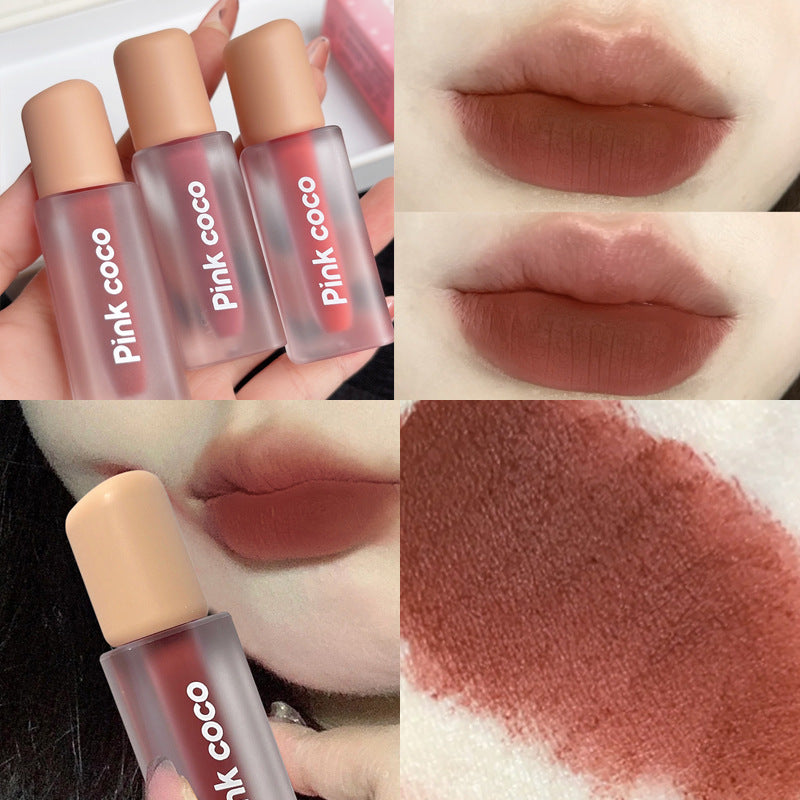 Pink Coco Student Lipstick Matte Lip Mud Lip Gloss
