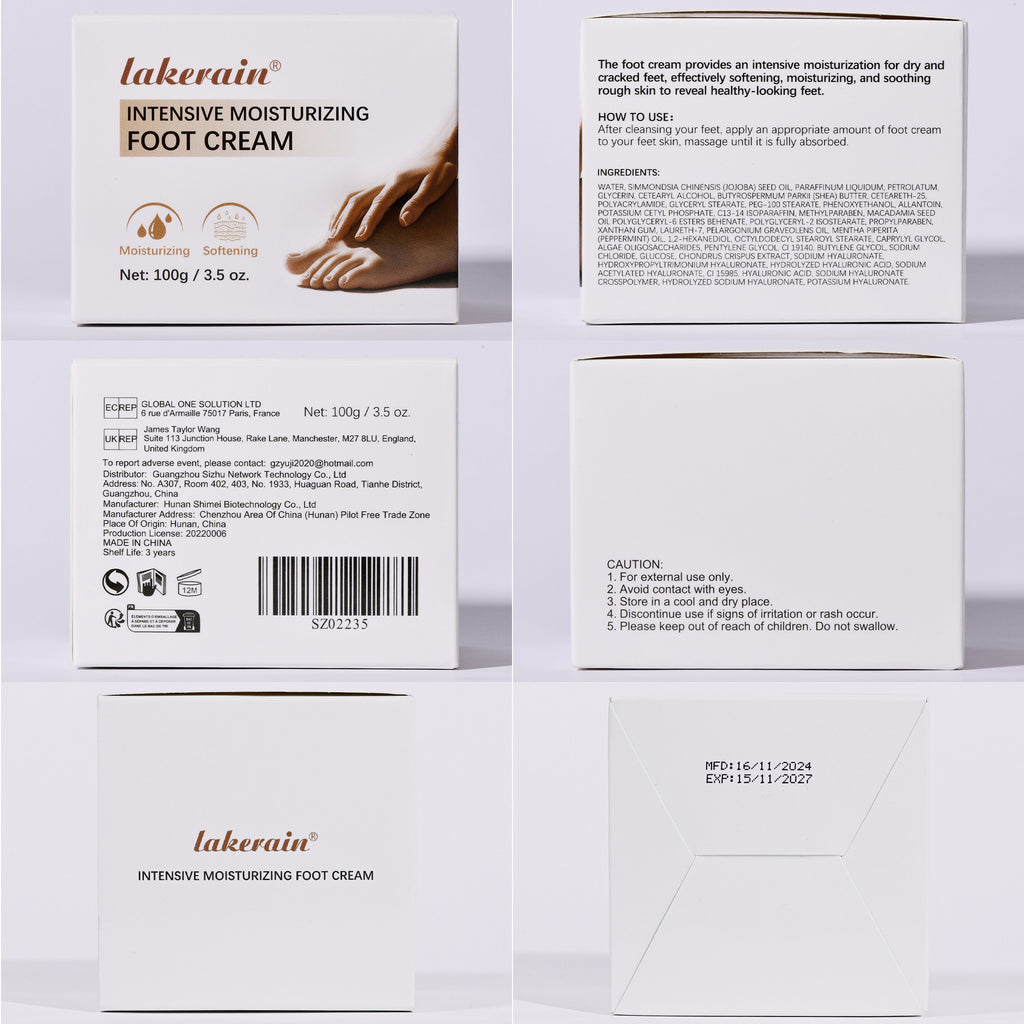 Lakerain Moisturizing Hu Foot Cream Body Skin