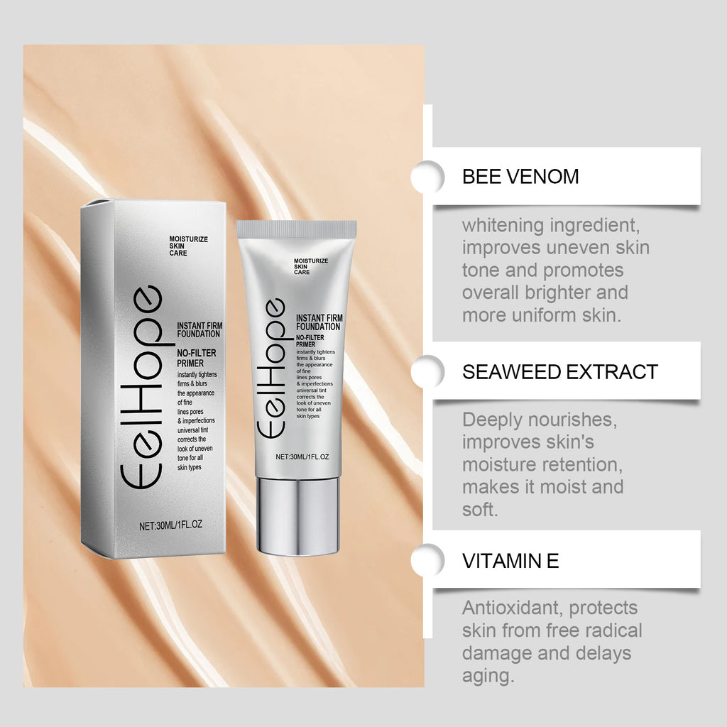 Eelhope Moisturizing Concealing Foundation Long Lasting Smear-proof Makeup
