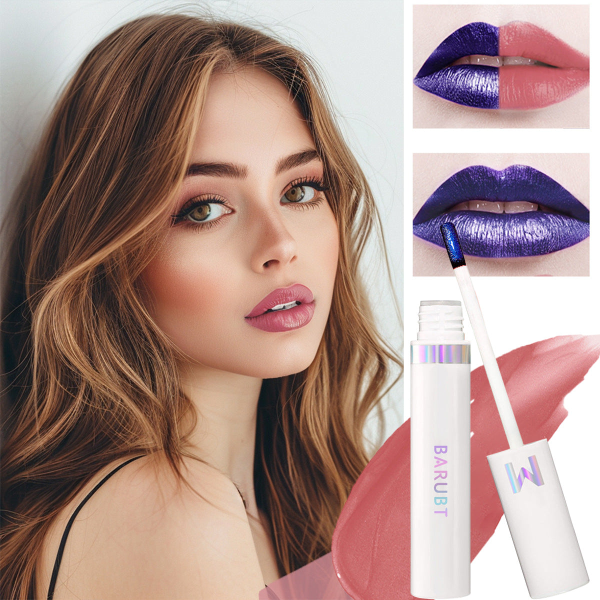 Barubt Long Lasting Waterproof Colorfast Nonstick Cup Mouth Matte Finish Color Retention Lip Lacquer