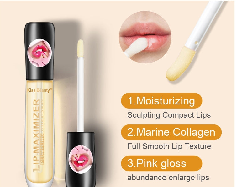 Kiss Beauty Transparent abundant lip oil moisturizes