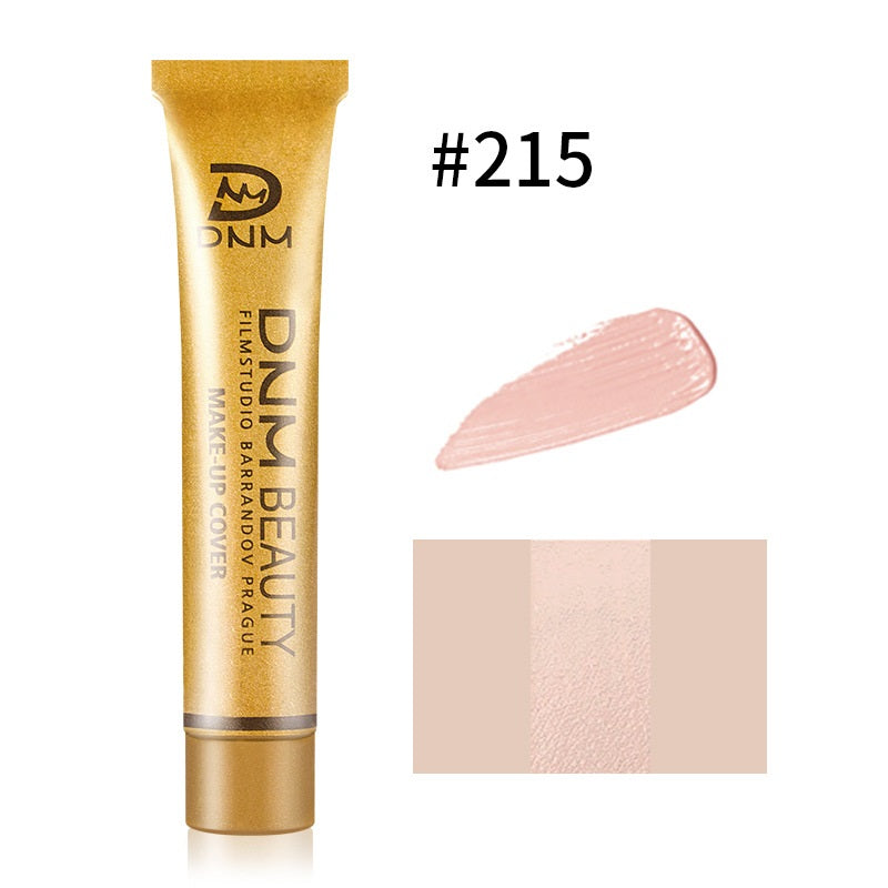 DNM Concealer Liquid Foundation Cream Cover Tattoo Blemish Skin MarksConcealer Moisturizing Full Camouflaged Natural Brighten Makeup