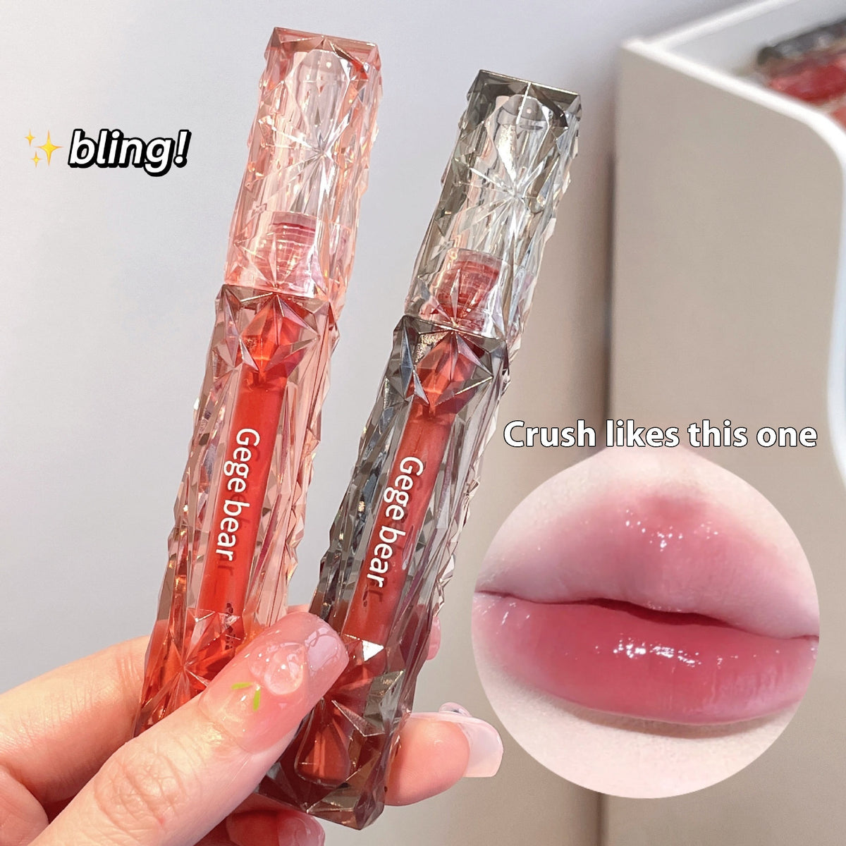 Gege Bear Transparent Diamond Light Lip Lacquer