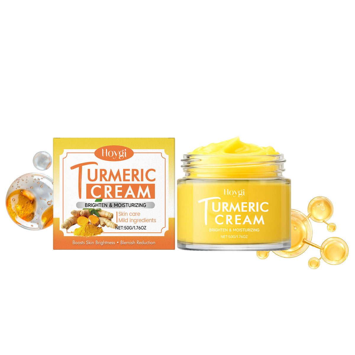 Hoygi Turmeric Moisturizing Face Cream, Brightens Skin Tone