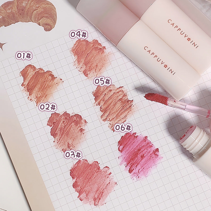 Cappuvini Air Matte Velvet Matte White Lipstick Lip Gloss