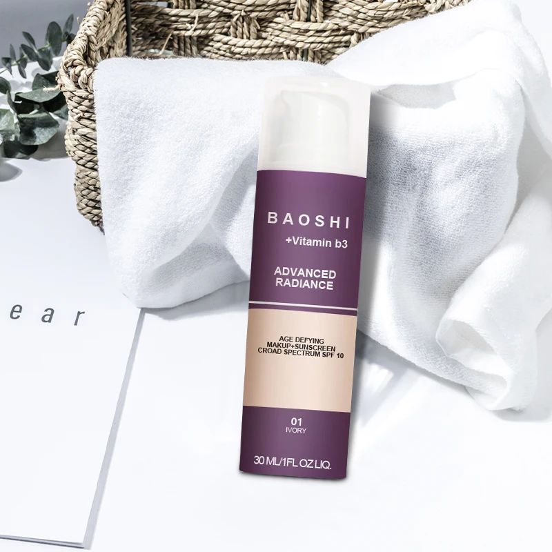 Baoshi 30ml Concealer Foundation Waterproof Long Lasting Dark Skin