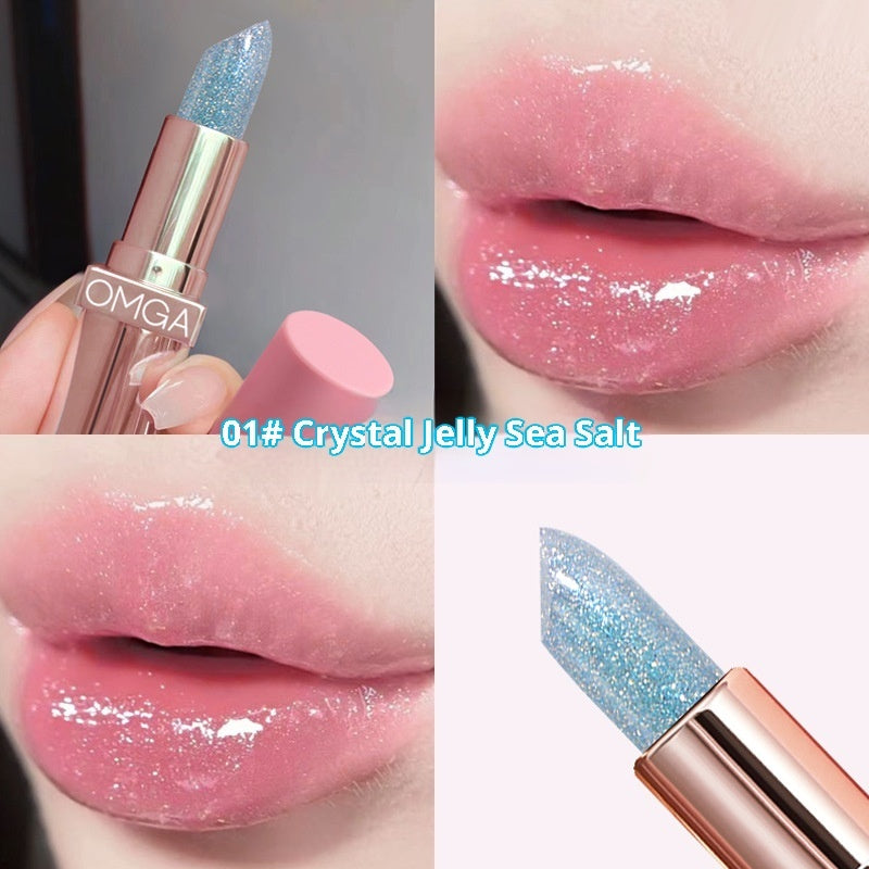 OMGA Bright Shiny Color-changing Lipstick Pearlescent Thin And Glittering