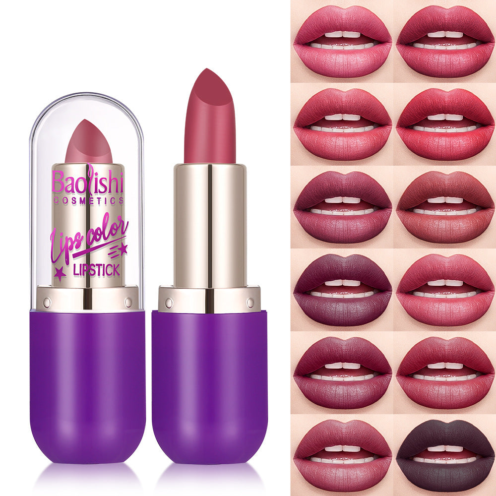Baolishi Matte Lipstick Makeup Matte No Stain On Cup