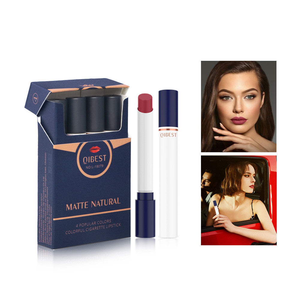 Qibest Long lasting cigarette tube lipstick set