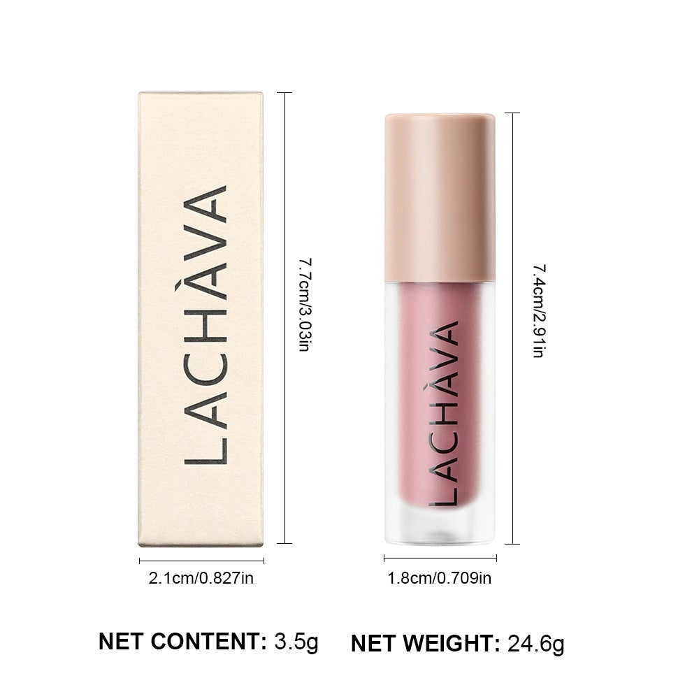 Lachava Matte Nude Lip Mud 10 Colors Lip Lacquer Waterproof Colored Lipstick