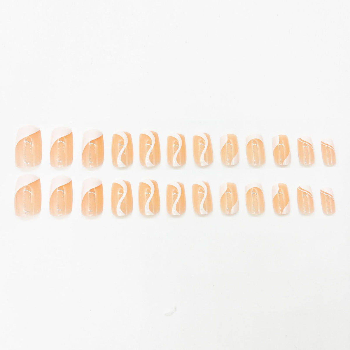French Simplicity Short White Wear Finished Nail Beauty Fake Nails Nail Stickers Detachable