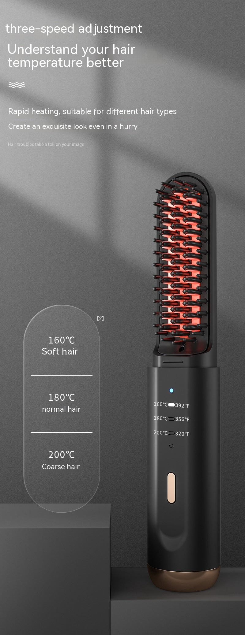 Seiko Wireless Negative Ion Straight Hair Comb