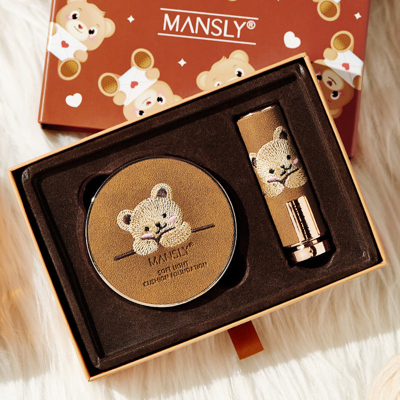 Mansly Concealer Cushion BB Cream Matte Three-color Lipstick Set