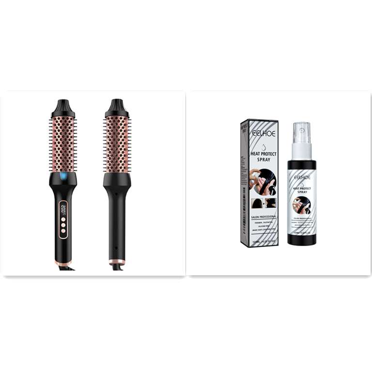 Roller Comb Does Not Hurt Hair Anion Straight Curling and Eelhoe Heat Protector Spray