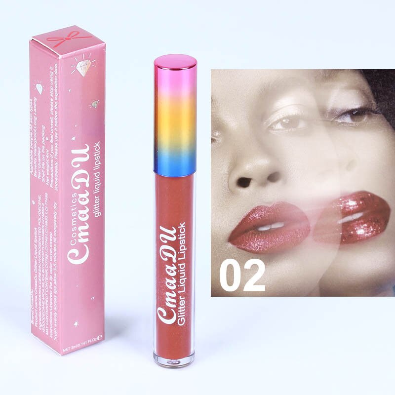 CmaaDu Symphony shiny matte metal lip gloss lipstick