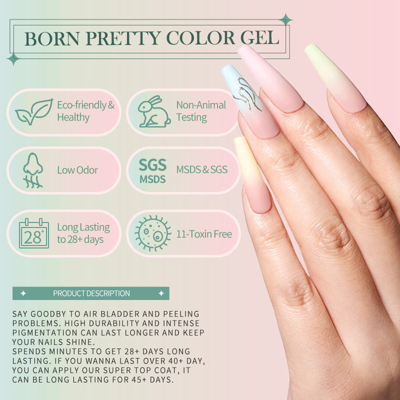 Born Pretty Model Nail Beauty UV Suit 130 Color UV Polish UV Glue Koudan Glue