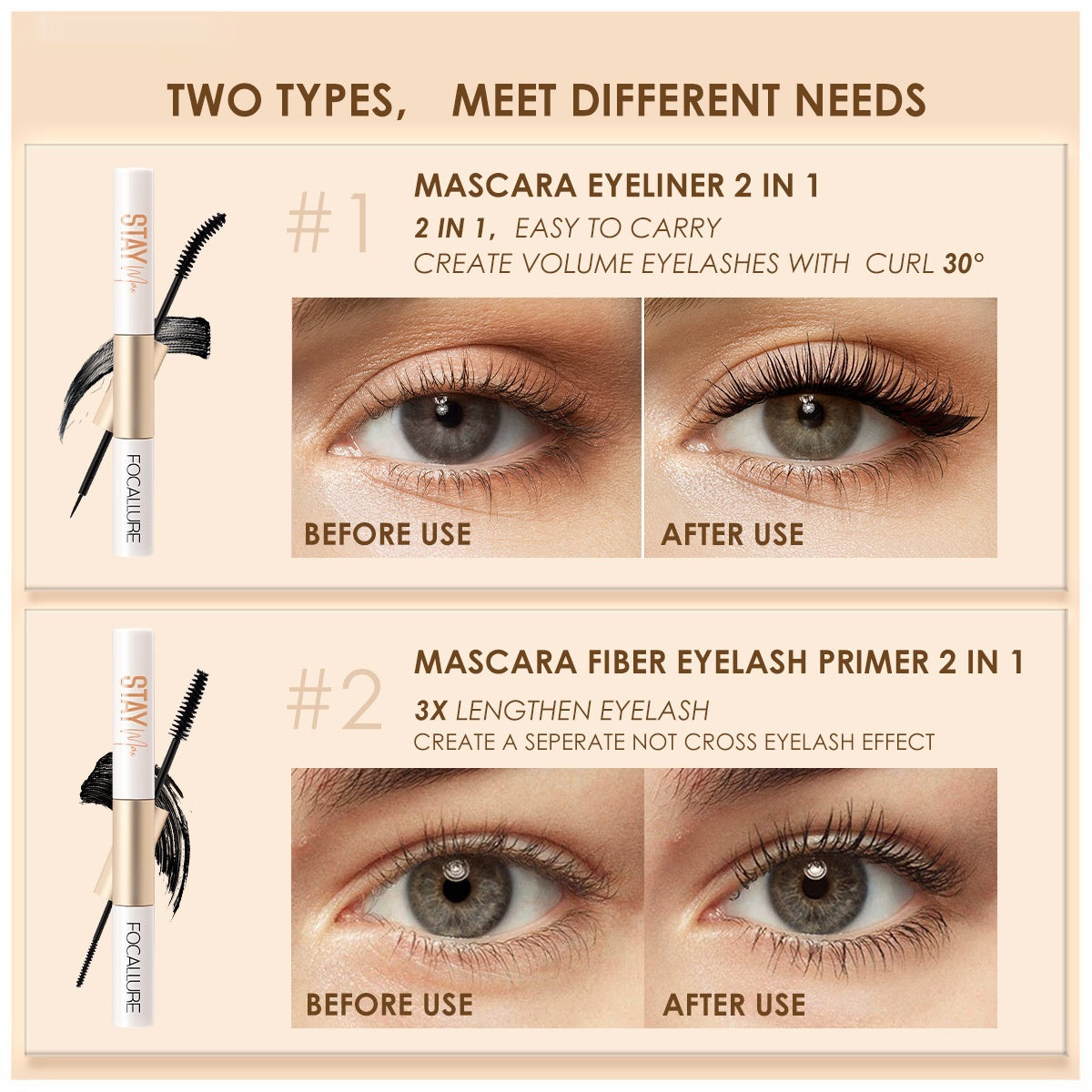 Stay Focallure Mascara Eyeliner