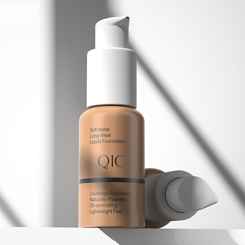 QIC Concealer Smear-proof Makeup Waterproof Invisible Pore Liquid Foundation