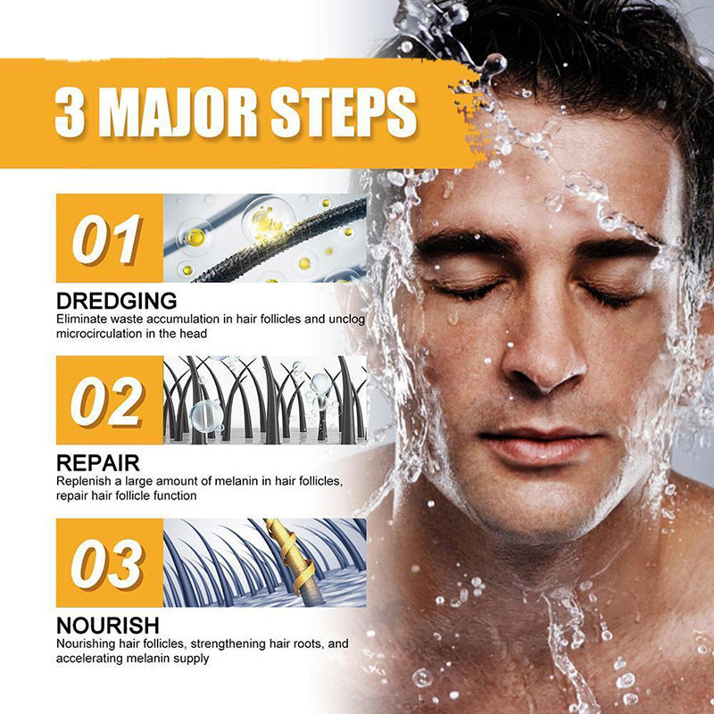 Homtopy Men's Shampoo Soap For White Hair Softening And Care