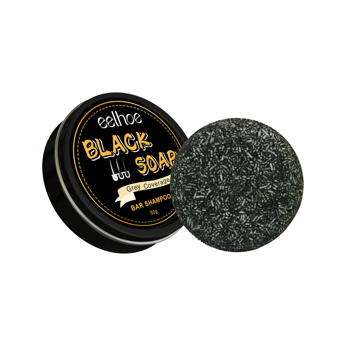 Eelhoe Black Hair Soap Gentle Moisturizing Clean Shampoo Soap