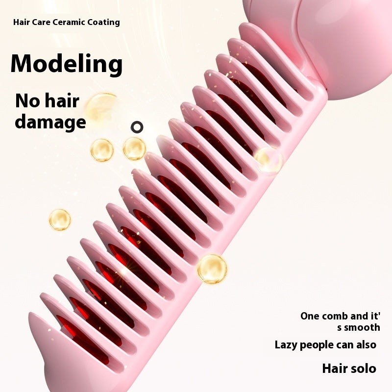 Modeling Straight Comb Wireless Charging Portable Negative Ion Hair Straightener