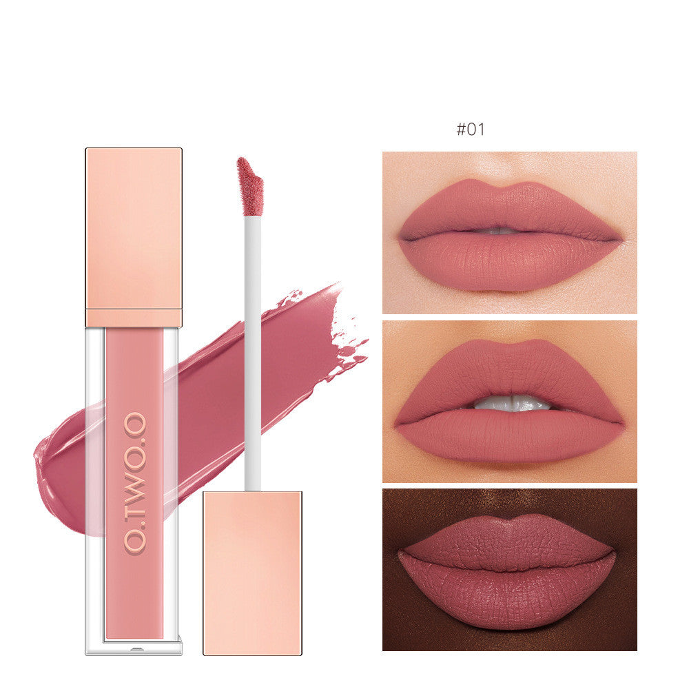 O.TWO.O High-energy Dense Fog Matte 18 Color Lip Glaze Non-stick Cup Velvet