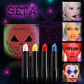 MLSmile 8-color Halloween Lipstick Black And White Red Easy To Color ted Suit