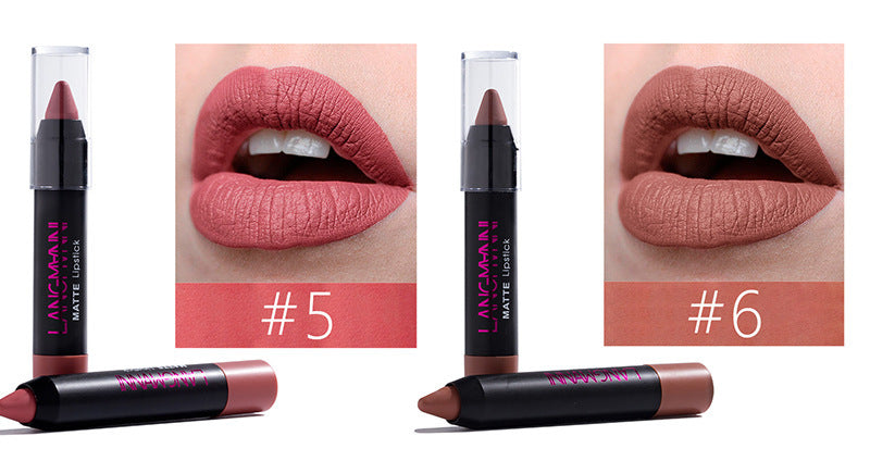 Langmanni 12 PCs Lipstick Kit Long Lasting Matte Set Lipstick