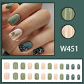 Green Leopard Print Fashion Gold Foil Nail Sticker