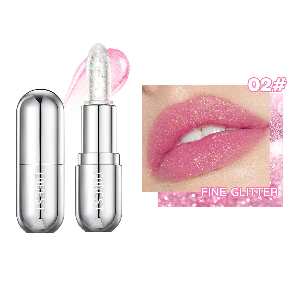 Qibest Shiny Jelly Temperature Change Lipstick Hydrating