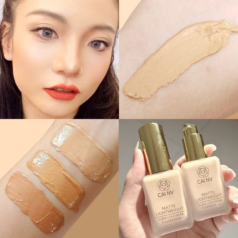 Cai NV Liquid Foundation Wheat Black Leather White Blend Agent