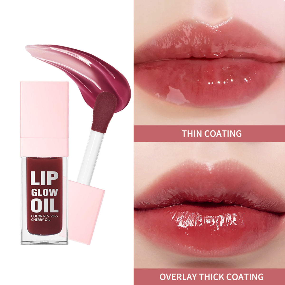 Lakerain Lip Oil Suit Nourishing Moisturizing Full Lips Mirror Water Light