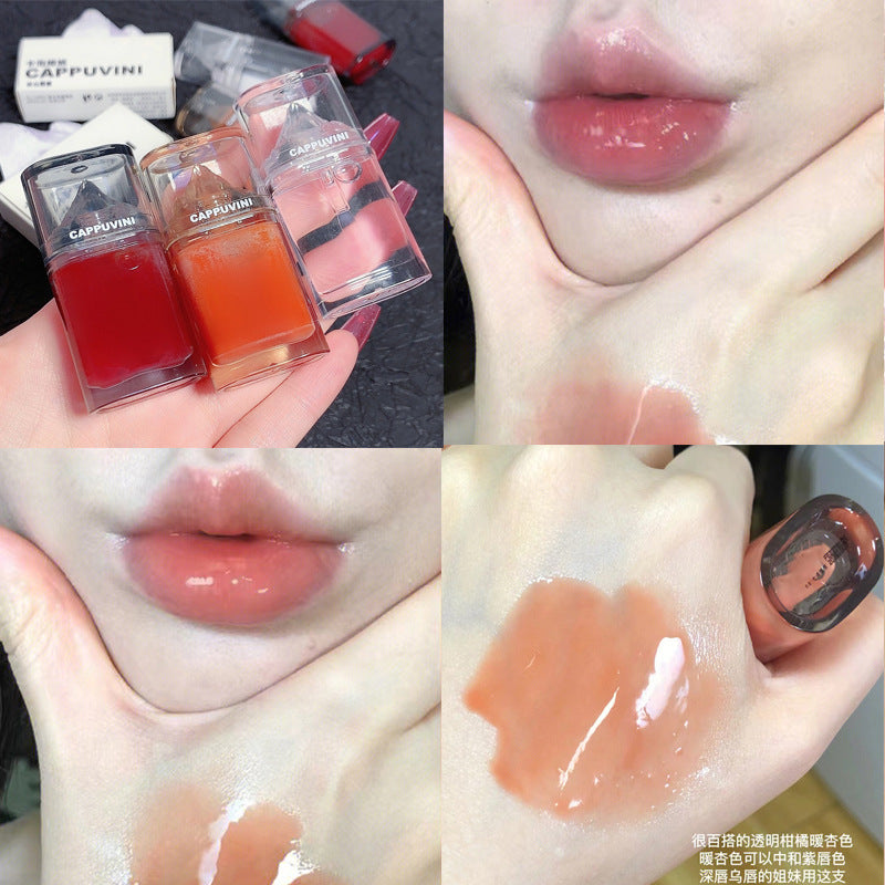 Cappuvini Iceberg Lip Gloss Balm Glass Clear Oil