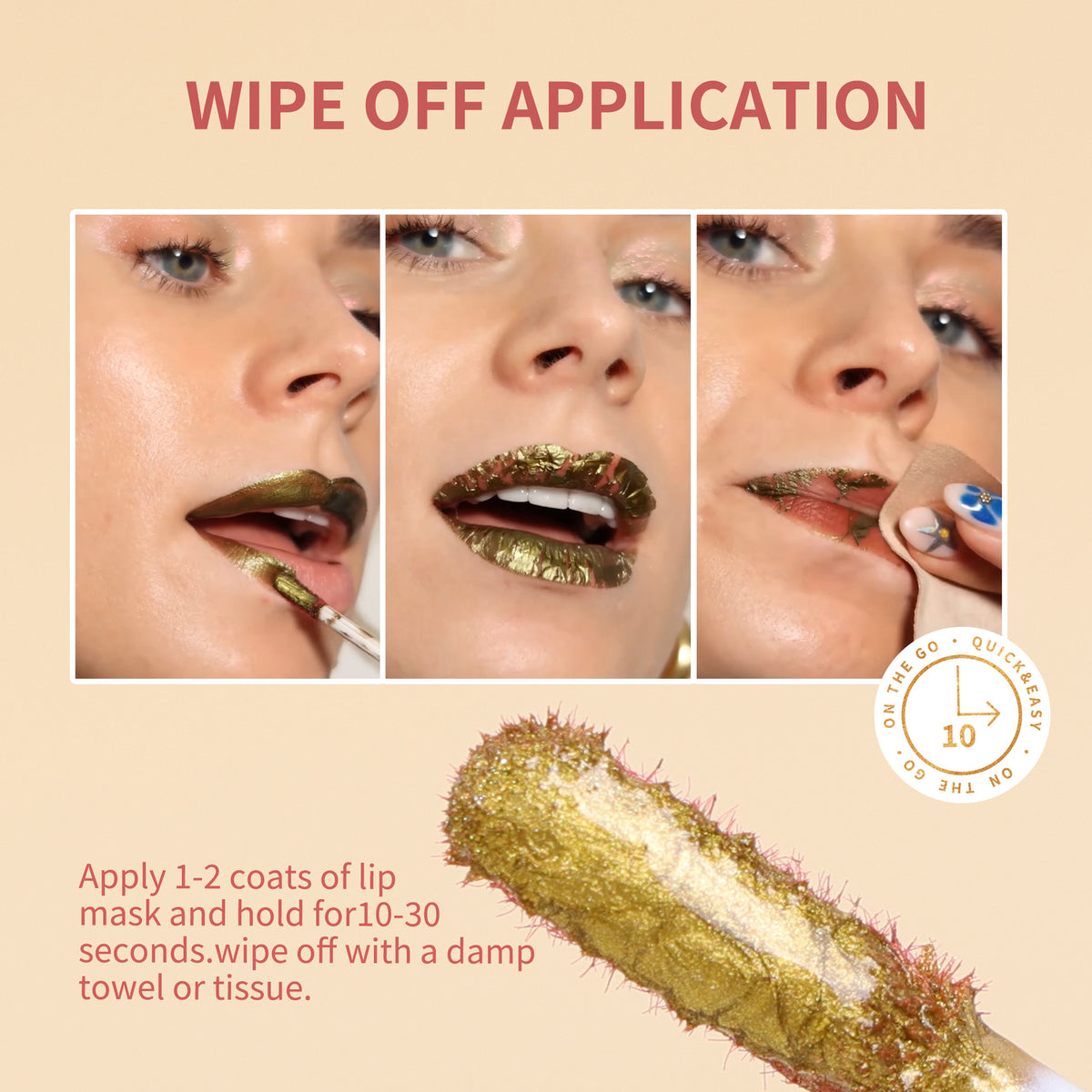 Olibolla Lip Balm 24k Gold Tear And Pull Long Lasting Waterproof