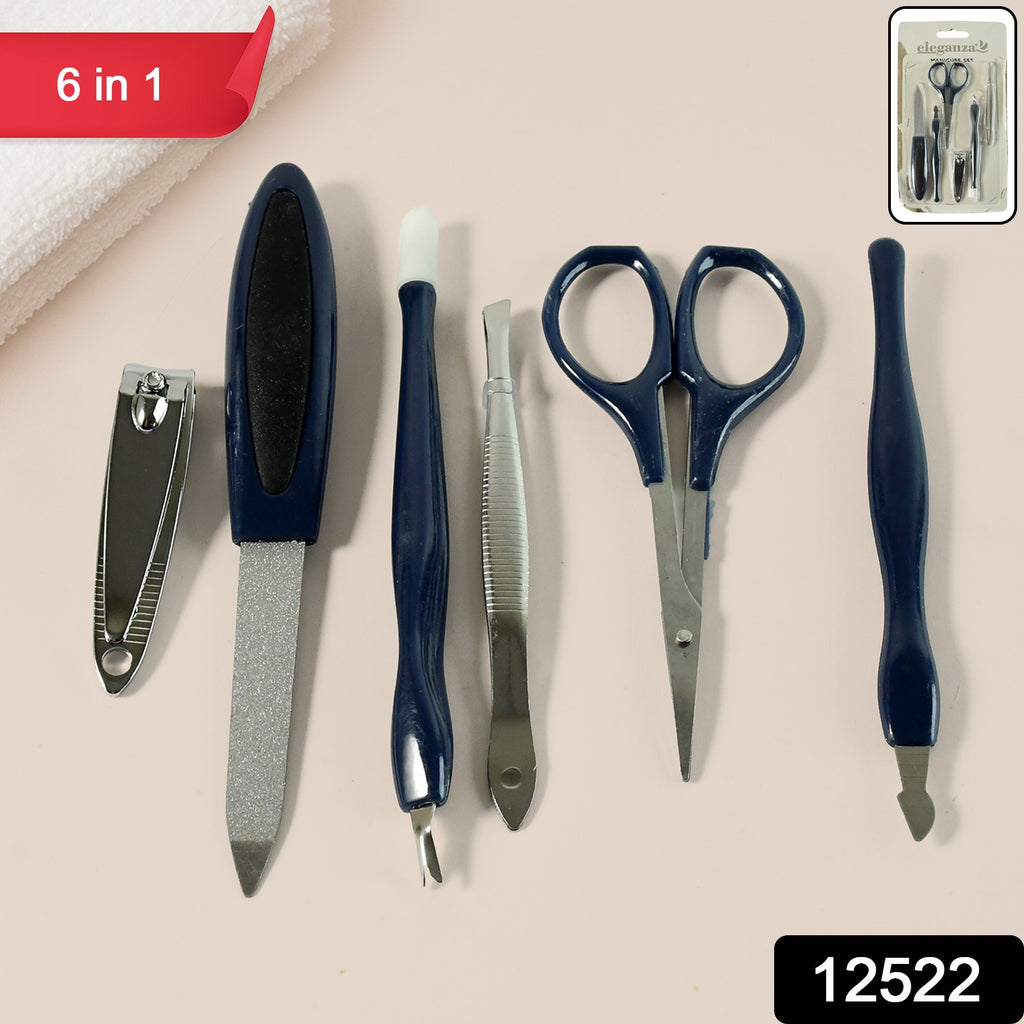 6 In1 Manicure  Pedicure Grooming Kit