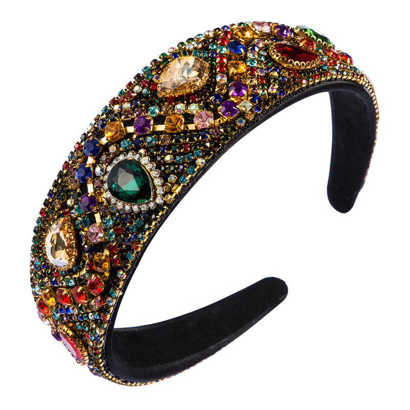 Fashionable And Simple Wide-edge Rhinestone Headband