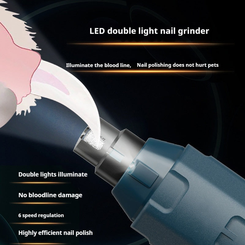 Pet 6-speed Control Nail Piercing Device LED Light Automatic