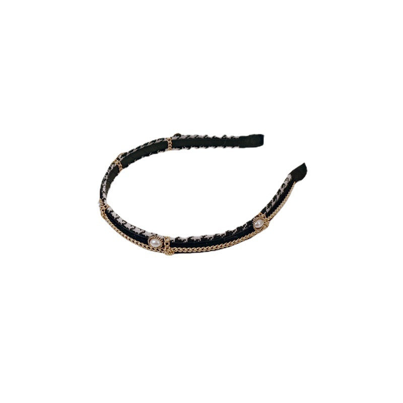 French Maiden Pearl Chain Headband