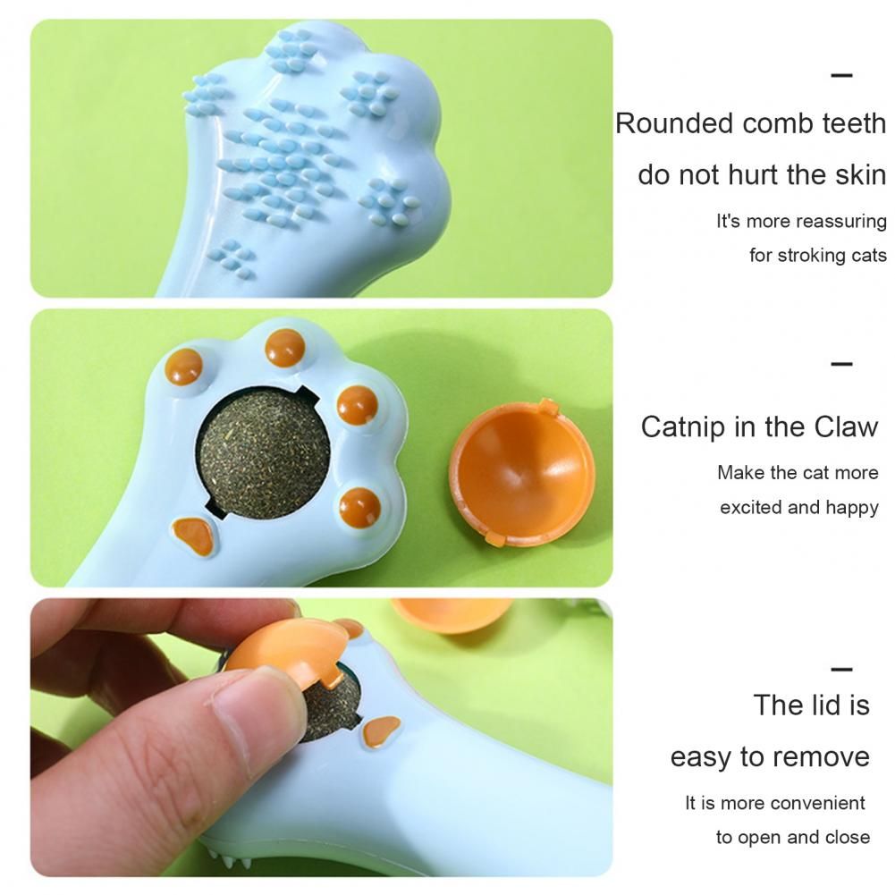 Cartoon Design Cat Toy Dual-purpose Cat Massage Comb Clean Mouth Cat Toys For Dental Care Digestion Pet Accessory
