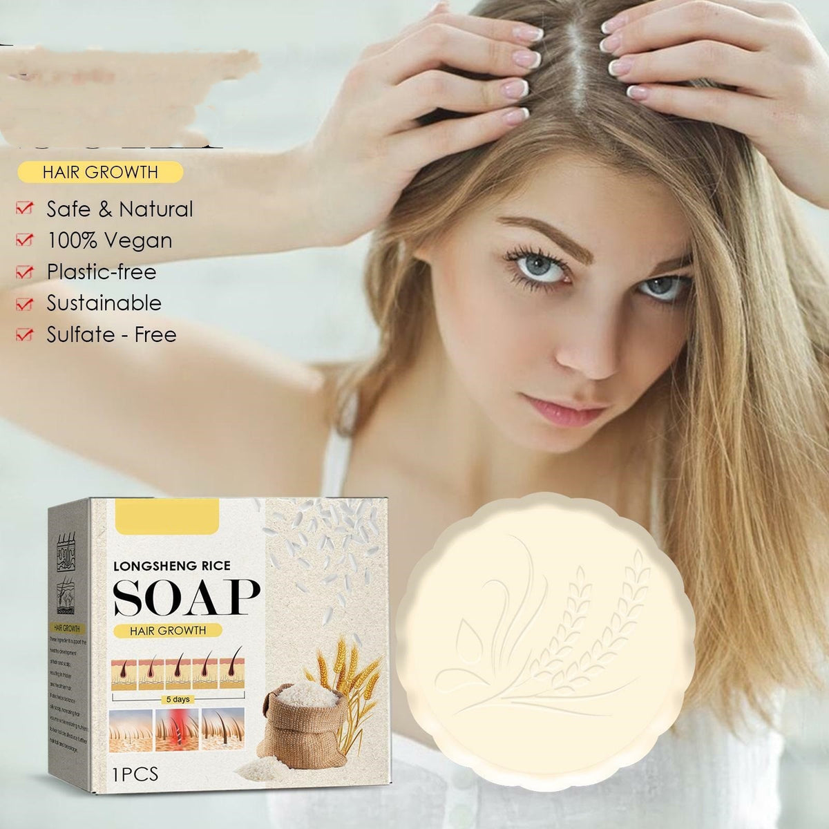 LongSheng Moisturizing And Anti-hair Loss Shampoo Soap