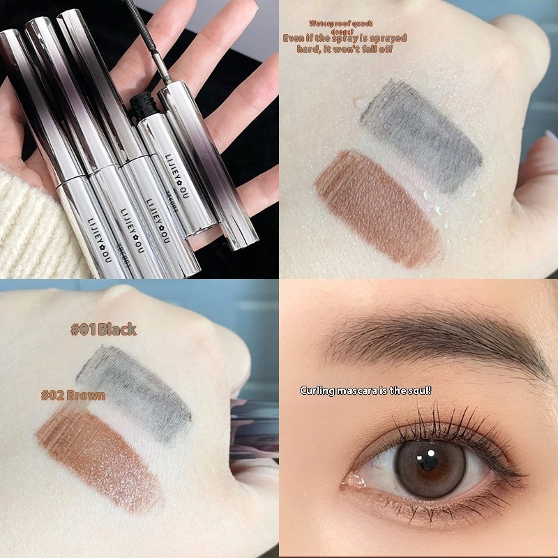 LijieYou Small Steel Tube Mascara Waterproof Long Curling Not Smudge Female Lower Eyelash Base Metal Styling Liquid