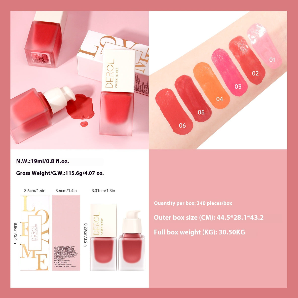 Derol Makeup Moisturizing Nourishing Brightening Look Natural Nude Makeup Blush