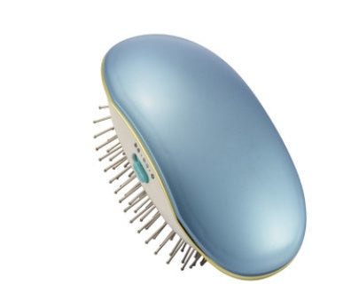 Portable negative ion anti-static straight hair vibration massage comb straight hair comb hair straightener hair comb dry battery